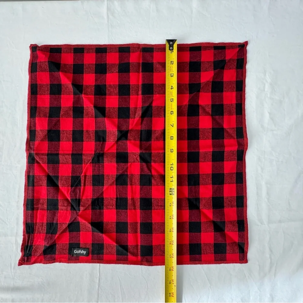Pet Bandanas Plaid Buffalo Check Dog Cat  Scarf 6pcs